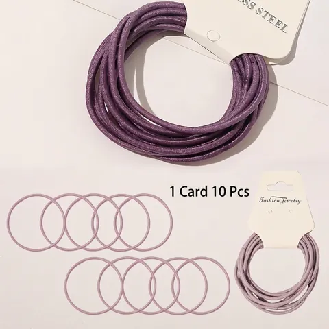 High Elasticity Hair Ties Seamless Braided Elastic Bands Solid Color Ponytail Holders Simple Hair Accessories For Women Girls