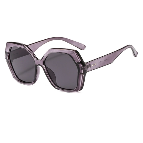 Modische Sechseck Sonnenbrille Mit Großem Rahmen UV400 Schutz PC Rahmen Polygon Retro Outdoor Street Style Brillen