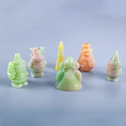 Christmas 3D Silicone Mold For Resin Epoxy DIY Crafting Santa Snowman Deer Tree Gnome Non-Stick Reusable Handmade Gift