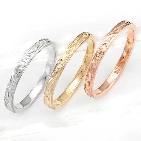 Koperen Ring Met Reliëf Scroll Patroon Hawaiiaanse Stijl Vintage Textuur Mode Sieraden Voor Vrouwen
