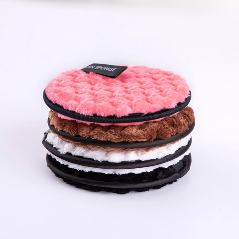 Reusable Makeup Remover Puff Microfiber Round Face Cleansing Sponge Soft Washable Cloth Pad Double Sided Tool