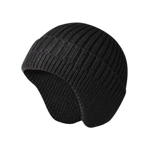 Berretto In Maglia A Costine Con Paraorecchie Spesso Caldo Invernale Cappello Filato Anima Per Uomini Donne Casual Colore Solido