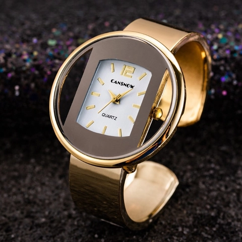 Orologio da Polso da Donna al Quarzo Elegante in Metallo con Quadrante Rettangolare Bracciale in Lega per Pendolarismo e Feste