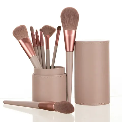 Pennelli Trucco Professionali Manico In Legno Setole Morbide Strumenti Cosmetici Portatili Per Viso Occhi Cipria Ombretto Sfumare