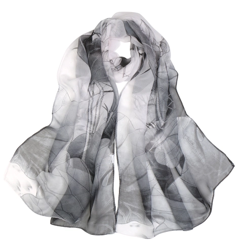 Écharpe En Mousseline Légère Pour Femmes Motif Lotus Floral Protection Solaire Châle De Plage Style Chinois Rétro