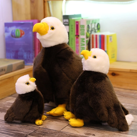 Peluche Aquila Calva Realistico Uccello Di Simulazione Animale Di Peluche Morbido Statuetta Di Aquila Decorazione Casa Per Bambini Adulti