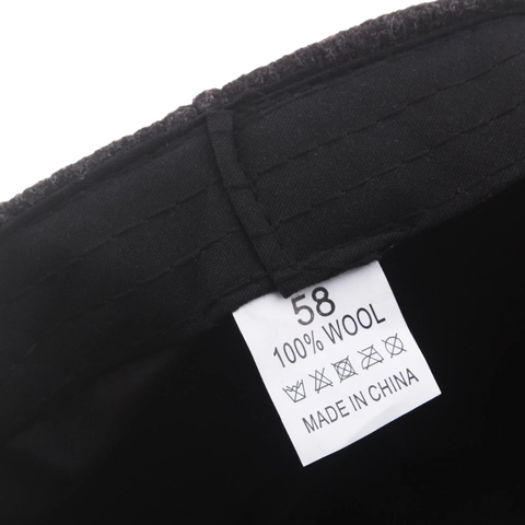 Men 100% Wool Flat Cap Warm Solid Color Retro British Style Forward Newsboy Beret Hat Casual Winter