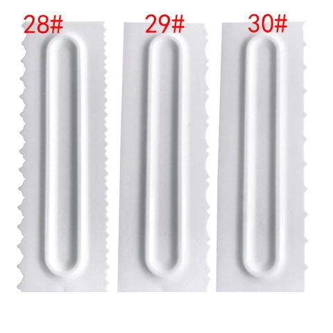 Cake Scraper Plastic Cream Comb Multiple Patterns DIY Baking Icing Smoother Decorating Tools For Kitchen Dessert