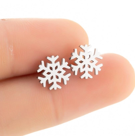 Stainless Steel Christmas Snowflake Reindeer Star Stud Earrings For Women Retro Winter Personalized Fashion Jewelry Gift