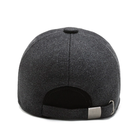 Herren Winter Baseball Kappe Aus Wollstoff Warm Gehörschutz Outdoor Sport Verstellbar Schirmmütze