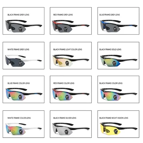 Professionelle Outdoor-Sport-Fahrrad-Sonnenbrille Halbrahmen Explosionsgeschützt UV-Schutz Brille Für Herren Damen PC-Material
