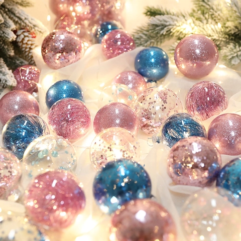 Weihnachtsbaumkugeln Aus Kunststoff Glitzer Glänzend Matt Baumschmuck Für Weihnachtsfest Dekoration
