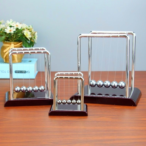 Pendolo Di Newton Sfere Di Equilibrio Fisica Metallo Plastica Decorazione Scrivania Giocattolo Educativo Regalo Ufficio