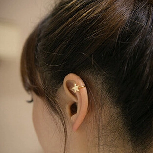 Geometrische Ohrklemmen Metall Stern Herz Mond Form Ohne Piercing U-Förmige Ear Cuffs Minimalistischer Modeschmuck Für Damen