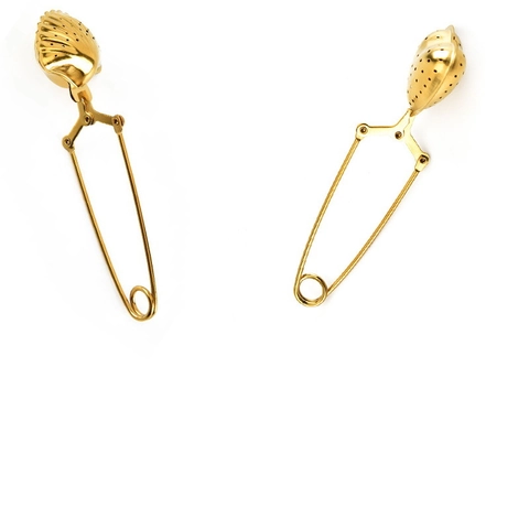 Gold Edelstahl Teesieb Zange Langer Griff Herz Stern Mond Form Lose Tee Filter Küchenwerkzeug