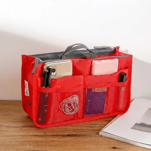 Oxford Cloth Bag Organizer Insert Waterproof Multi-Pocket Tote Handbag Inner Shaper Portable Travel Storage Pouch