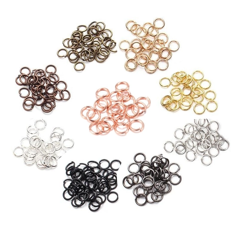 Metal Jump Rings Open Single Double Layer Connectors For DIY Jewelry Making Necklace Bracelet Craft Findings