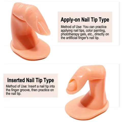 Dita Per Pratica Nail Art Plastica Con Base Colore Carne Modello Di Dito Falso Per Allenamento Fai Da Te Pittura Esposizione