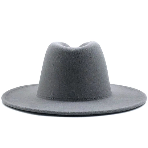 Fedora Hat Wool Felt Wide Brim Two-Tone Color Pinch Crown Vintage Jazz Cap For Party Travel Holiday Unisex Retro Elegant