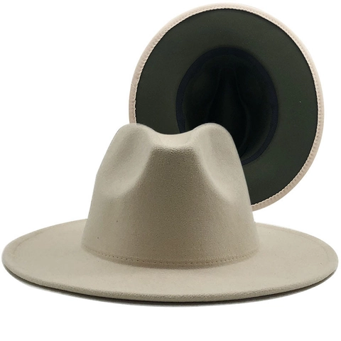 Cappello Fedora Retro Feltro Di Lana Cashmere Tesa Larga Stile Jazz Per Viaggi All Aperto Protezione Solare Unisex Elegante