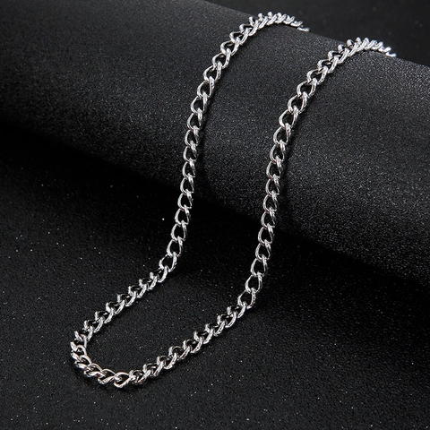 Collana E Bracciale A Catena Barbazzale In Acciaio Inossidabile Per Uomo Donna Gioielli Punk Hip Hop Chiusura A Moschettone