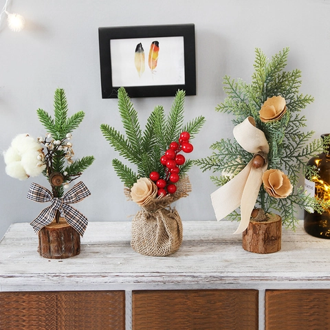 Christmas Mini Tree Decoration Desktop Atmosphere Decoration Potted Christmas Tree