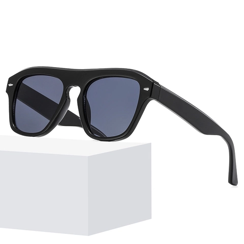 Fashion Square Frame Sunglasses UV400 Protection PC AC Lens Vintage Retro Oversized Eyewear For Women Men
