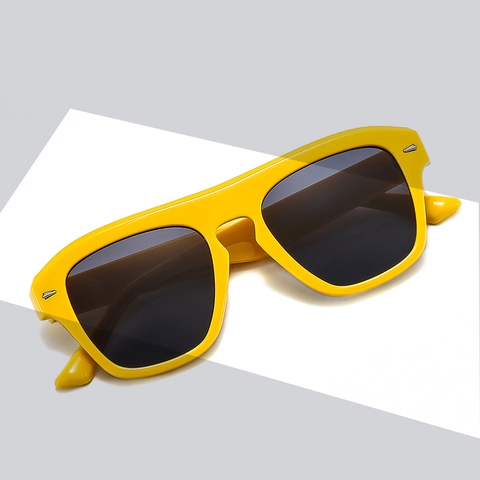 Fashion Square Frame Sunglasses UV400 Protection PC AC Lens Vintage Retro Oversized Eyewear For Women Men