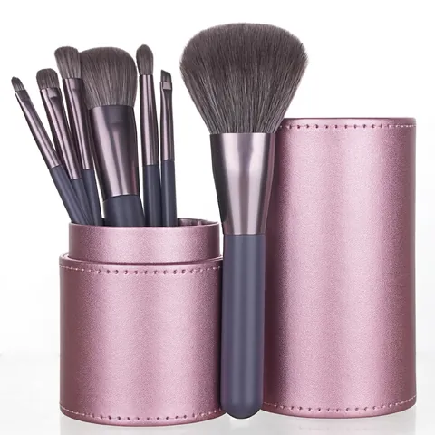 Professional Makeup Brushes Wood Handle Synthetic Fiber Portable Mini Cosmetic Tools For Powder Eyeshadow Blending Soft Bristles