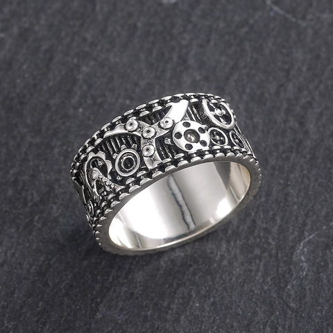Steampunk Zahnrad Ring Industrie Mechanik Stil Vintage Legierung Galvanisiert Schmuck Für Herren Damen