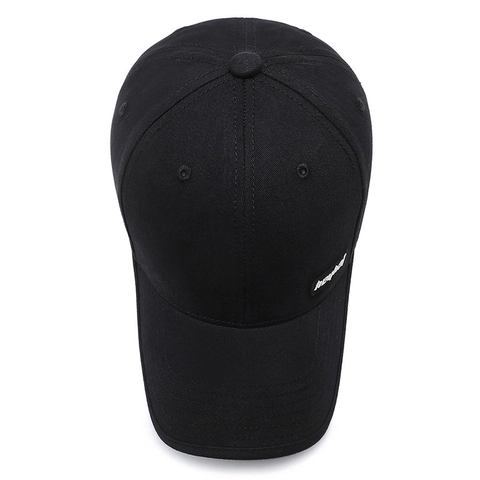 Casquette de Baseball Simple en Coton pour Hommes Mode Coréenne Écusson Lettre Protection Solaire Réglable Bord Incurvé Chapeau
