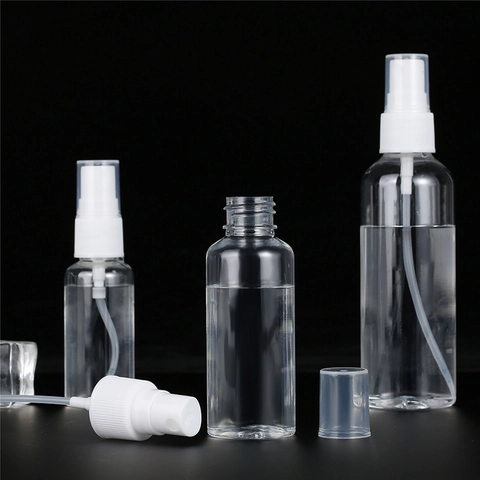 Spray Bottle Portable Clear Plastic PET Refillable Fine Mist Atomizer For Travel Skin Care Cosmetic Empty Container