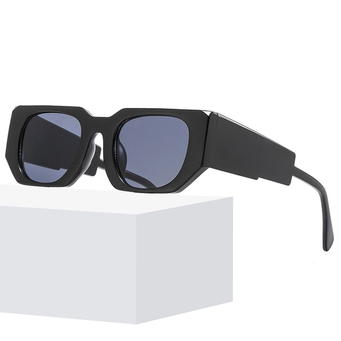 Fashion Rectangular Sunglasses PC Frame AC Lens UV400 Protection Outdoor Streetwear Retro Chunky Square Eyewear Unisex