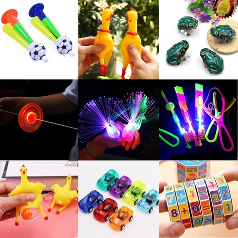 Glow Party Favors LED Bracelets Rings Whistles Slingshots Funny Glasses Prank Props Plastic Rubber Children Celebration Gifts