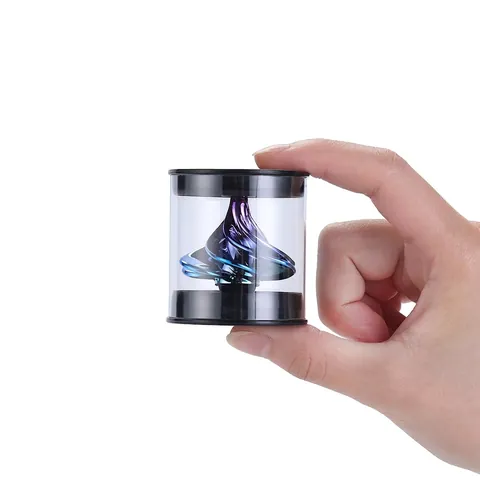 Windbetriebenes Gyroskop Desktop Stressabbau Spielzeug Spiral Metall Zinklegierung Galvanisierte Dekorative Kreisel Büro