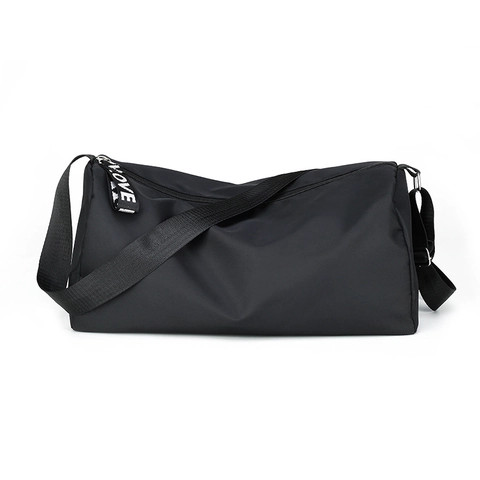 Nylon Waterproof Travel Duffel Bag Large Capacity Casual Crossbody Shoulder Messenger Bag With Love Letter Ribbon Decor