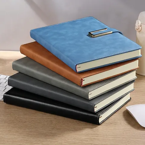 Executive Business Notebook Faux Leather Cover Metal Buckle Clasp Office Journal Diary Thick Paper Stationery Professional