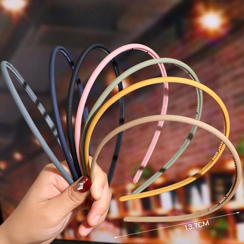 Minimalist Plastic Hair Band Solid Color Matte Anti-Slip Headband Daily Hair Accessories For Women Hair Styling