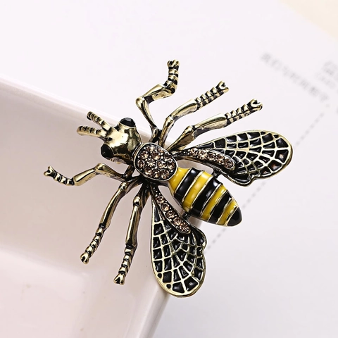 Spille Animali Lega Smalto Strass Ape Rana Scorpione Elefante Gioielli Moda Retrò Accessorio