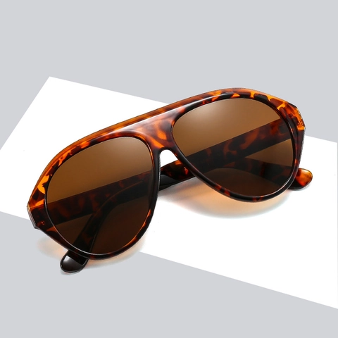 Oversized Aviator Sunglasses UV400 Protection Fashion PC Frame AC Lenses Stylish Retro Large Eyewear For Men Women