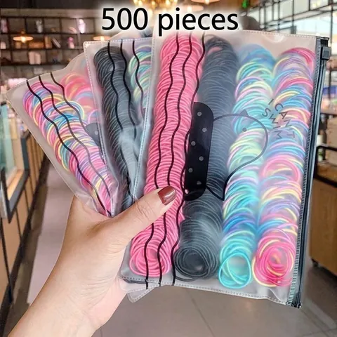 Elastic Hair Ties Colorful Rubber Bands High Elasticity Soft Macaron Hairbands No Damage Accessories For Kids Girls