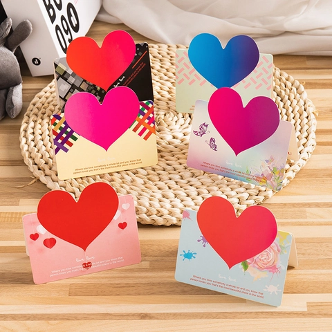 3D Heart Greeting Card Stereoscopic Hollow Paper Gift Message Card Romantic Anniversary Valentine Birthday Wedding Floral