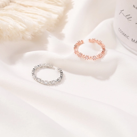 Minimalistische Open Ster Ring Koper Met Zirkoon Verstelbaar Pentagram Wijsvinger Sieraden Dames Elegant Zoet