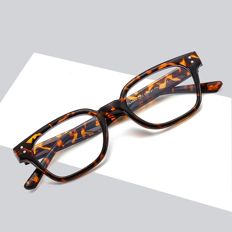 Occhiali Da Vista Quadrati Anti Luce Blu Montatura PC Lenti AC Moda Rivetti Retro Occhiali Neutri Per Donna E Uomo Di Tendenza