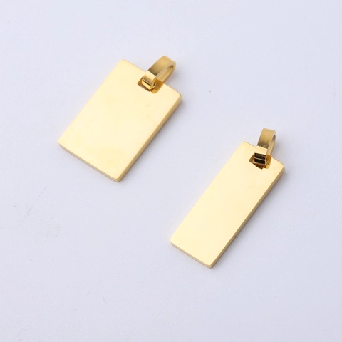 Rectangular Bar Pendant 304 Stainless Steel Mirror Polished Blank Tag For DIY Jewelry Making Minimalist Bar Charms