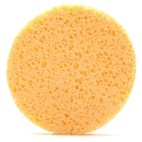 Spugna Per La Pulizia Del Viso Rotonda In Cellulosa Di Pasta Di Legno Naturale Esfoliante Delicata Per Rimuovere Il Trucco