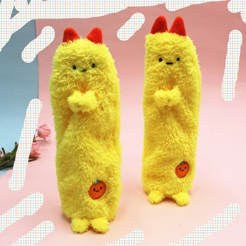 Cute Cartoon Character Plush Pencil Case Soft Fluffy Stationery Storage Bag Large Capacity Portable Desktop Organizer Student School Pouch