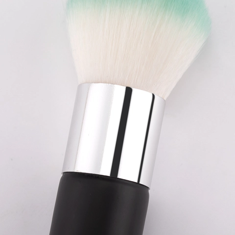 Professionele Losse Poederkwast Zachte Synthetische Vezels Houten Handvat Muntgroen Verloop Make-up Applicatie Tool