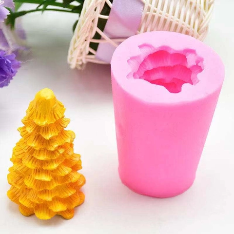 3D Christmas Tree Pine Cone Silicone Mold DIY Fondant Cake Chocolate Mousse Baking Candle Soap Crafting Tool