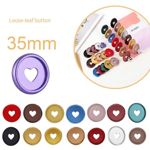 Dischi Per Rilegatura A Disco Cuore Ritagliato Anelli Per Fori A Fungo Per Quaderno DIY Planner Diari Plastica ABS